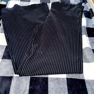 Betabrand pinstriped wide leg dress pants size LARGE LONG